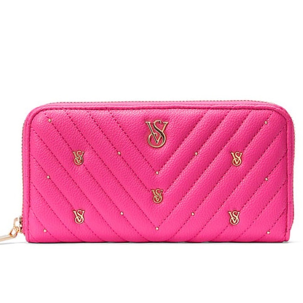 NWT Victoria's Secret Large Hot Pink Quilted Wallet 🛍️❤️💕 - Picture 5 of 11